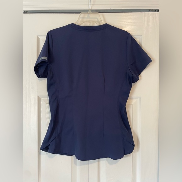 Med Couture Touch Navy Scrub Top - Picture 2 of 2